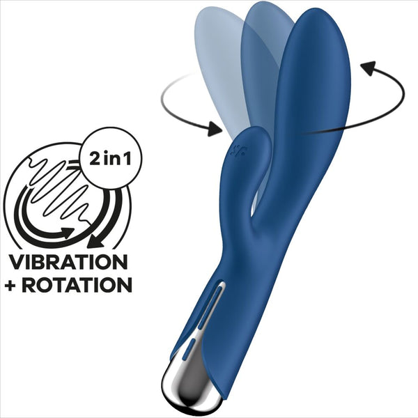 Satisfyer spinning rabbit 1 estimulación clítoris y Punto G azul