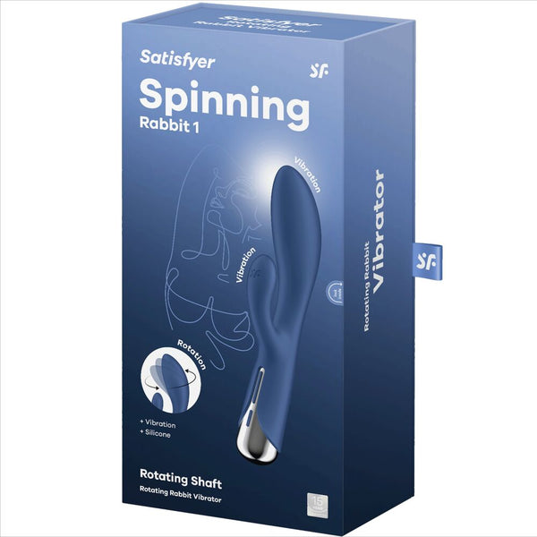 Satisfyer spinning rabbit 1 estimulación clítoris y Punto G azul