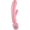 Triple lover masajeador vibrador rabbit gris
