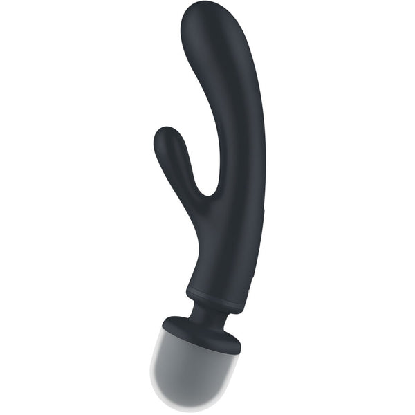 Triple lover masajeador vibrador rabbit gris