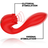 Estimulador vibrador Selena con golpeteo rojo