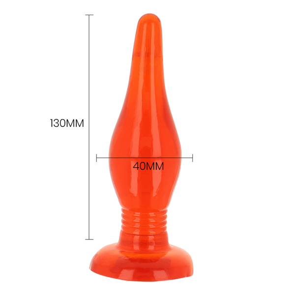Baile plug anal tacto suave rojo 14.2 cm