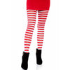 Leg medias de rayas blanco rojo