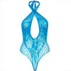 Leg teddy halter con encaje azul
