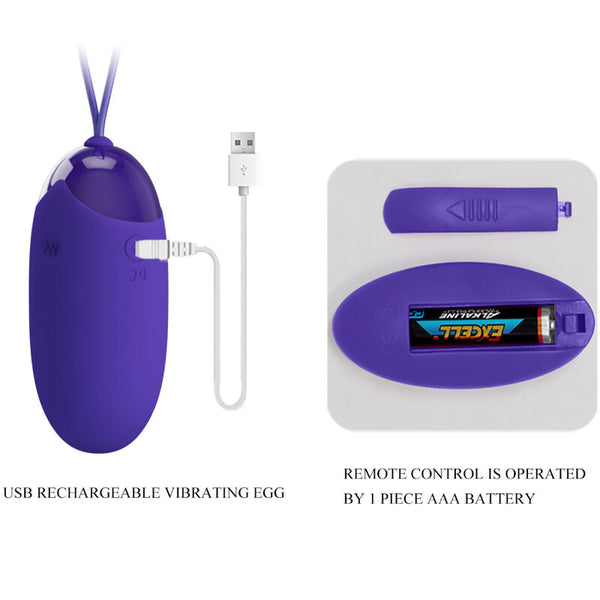 Berger youth huevo vibrador control remoto violeta