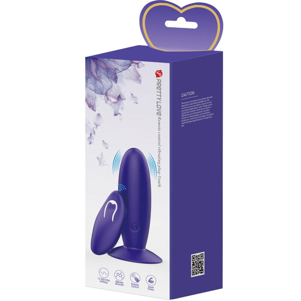 Youth plug anal vibrador control remoto violeta