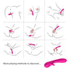 Romance vibrador con estimulador fucsia