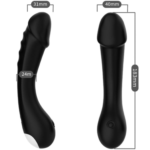 Dildo vibrador Punto G silicona negro