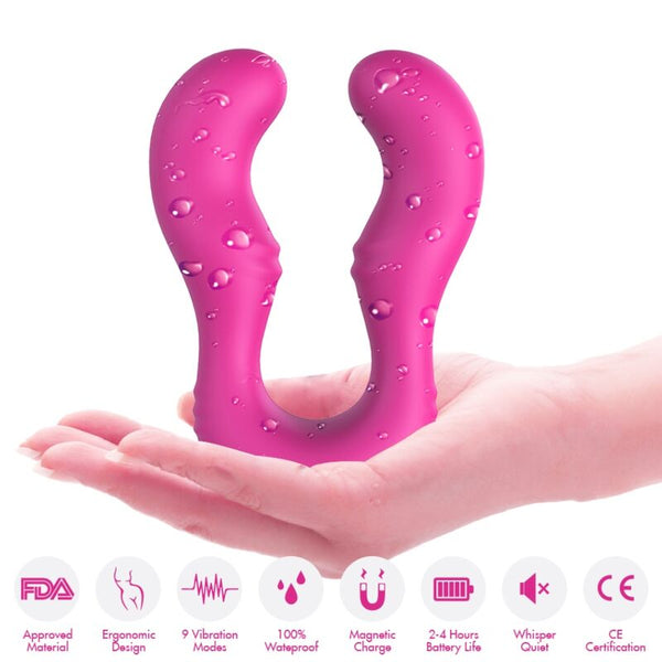Seraph vibrador doble control remoto fucsia