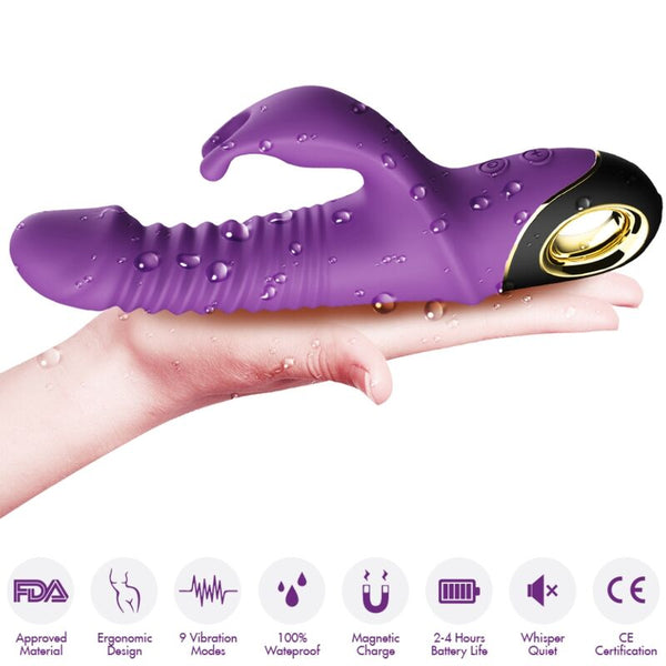 Zing dildo vibrador rabbit violeta