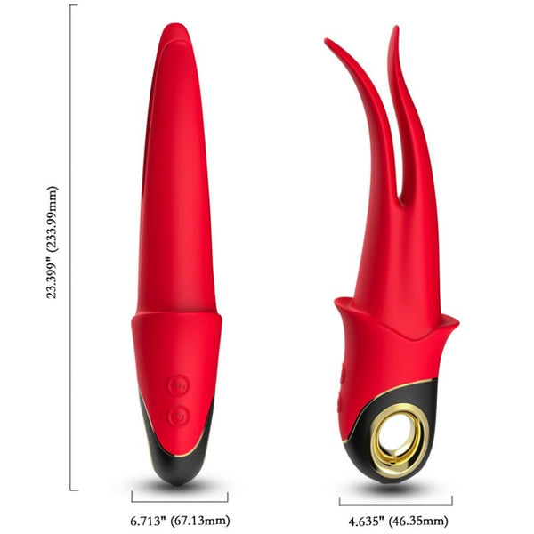 Shadow vibrador pinza rojo