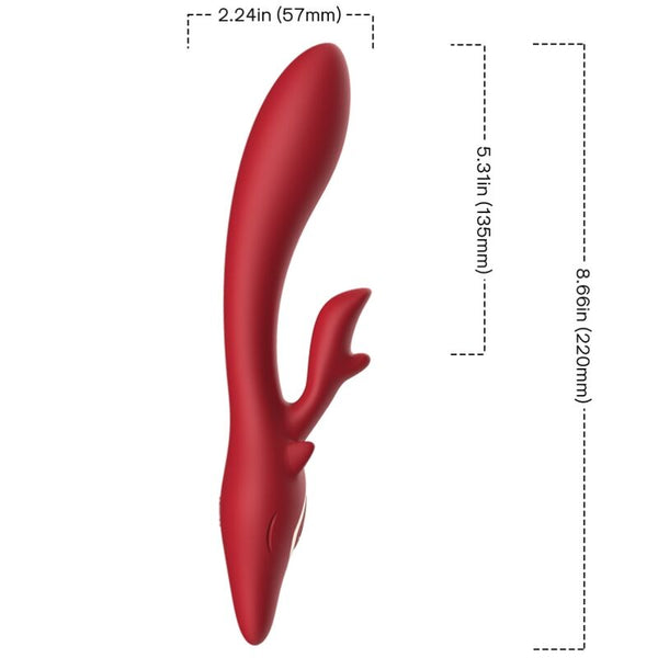 Elk vibrador rabbit curvo red