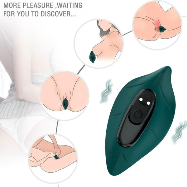 Estimulador y vibrador control remoto verde