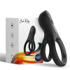 Doble anillo vibrador negro