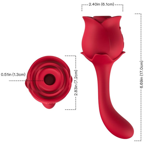 Succionador clítoris y estimulador rojo armony roselover