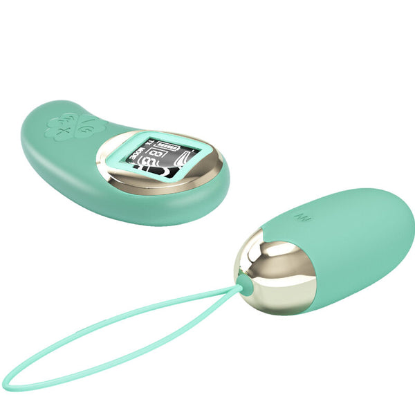 Mina huevo vibrador control remoto verde