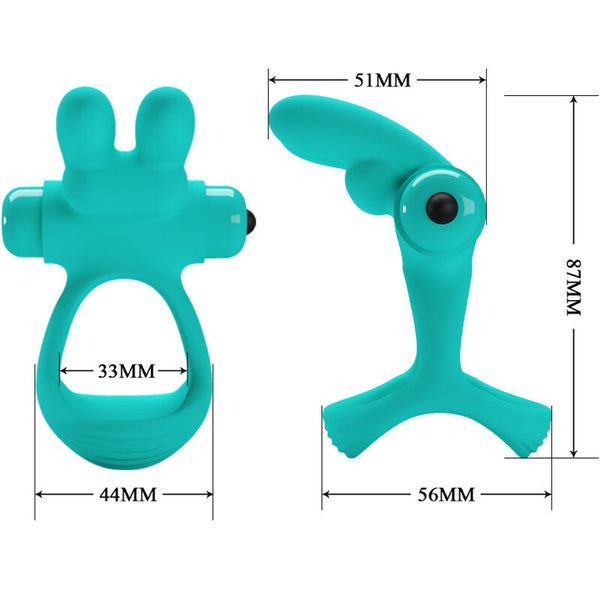 Dante anillo vibrador rabbit verde