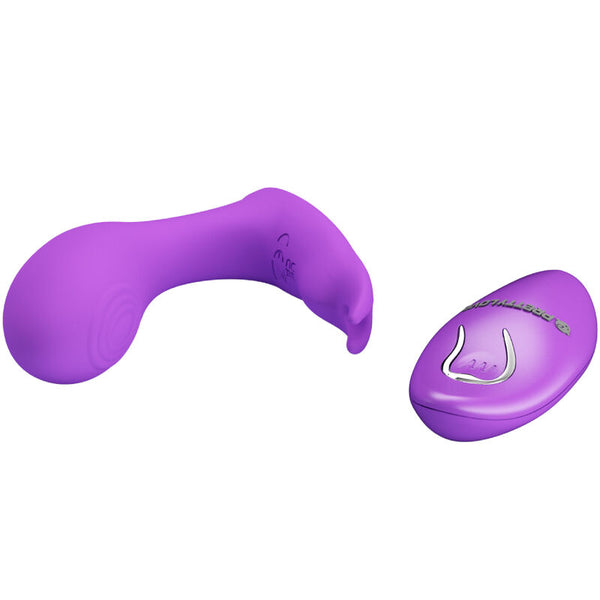 Pretty idabelle vibración y pulsation control remoto violeta