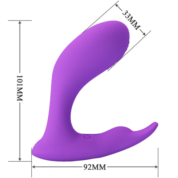 Pretty idabelle vibración y pulsation control remoto violeta