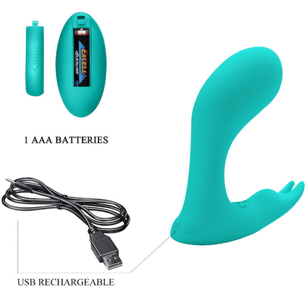 Pretty idabelle vibración y pulsation control remoto azul