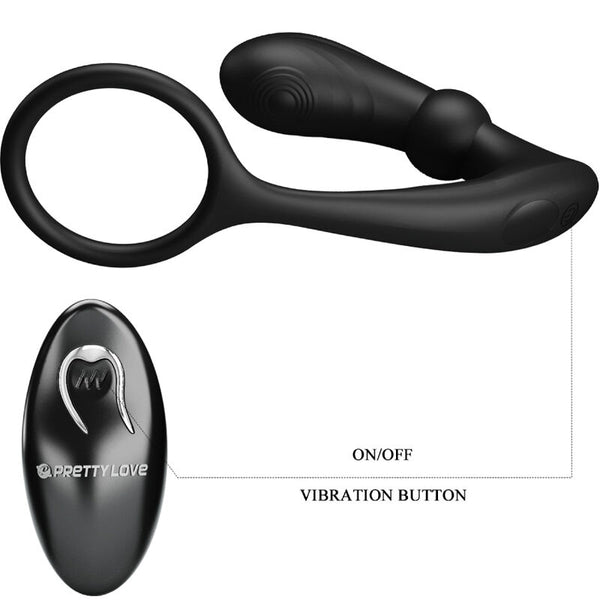 Warren anillo y vibrador anal negro