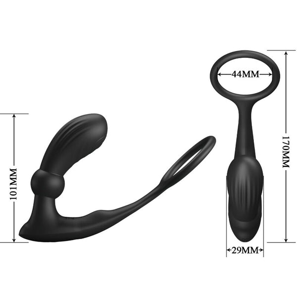 Warren anillo y vibrador anal negro