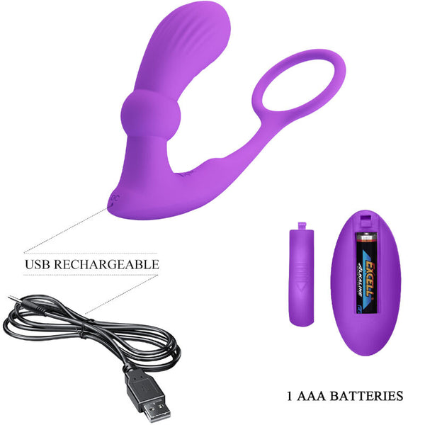 Warren anillo y vibrador anal violeta
