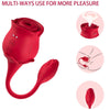 Succionador de clítoris armony rosa y vibrador 10 modos rojo