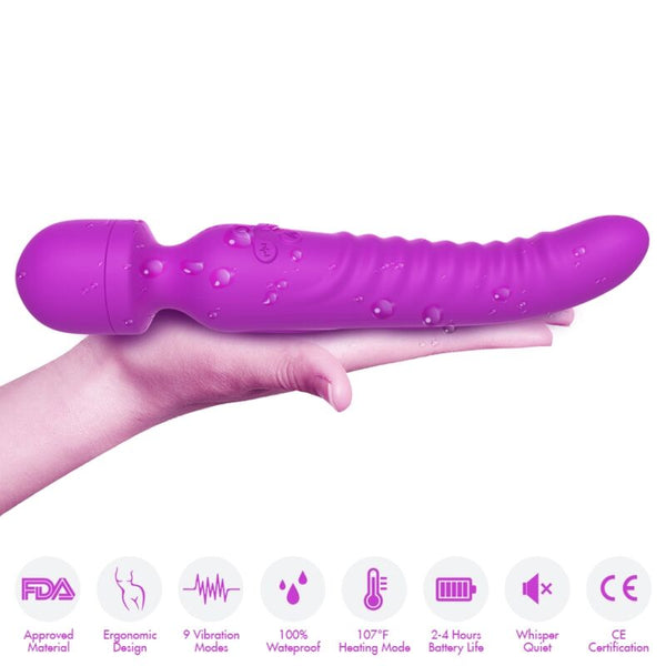 Mission masajeador y vibrador efecto calor violeta