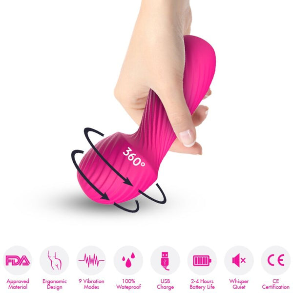 Dazzle masajeador y vibrador pequeño fucsia