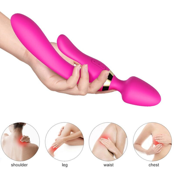 Masajeador y vibrador rabbit fucsia