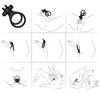 Traveler anillo doble vibrador pareja rabbit negro