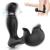 Surround vibrador anal y estimulador testículos control remoto negro