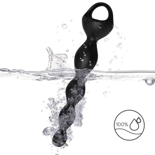 Vibrador dedal plug anal negro