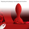 Rosa vibrador y plug anal pequeño control remoto rojo