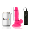 Diversia dildo realístico flexible con vibración rosa 17 cm o 3.3 cm