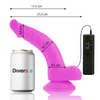 Diversia dildo realístico flexible con vibración lila 21.5 cm o 4.5 cm