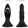 Vibrador y plug anal silicona negro