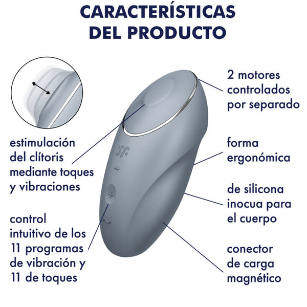 Tap y climax 1 vibrador lay on gris
