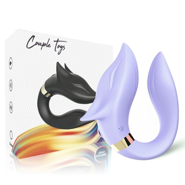 Fox vibrador parejas control remoto violeta