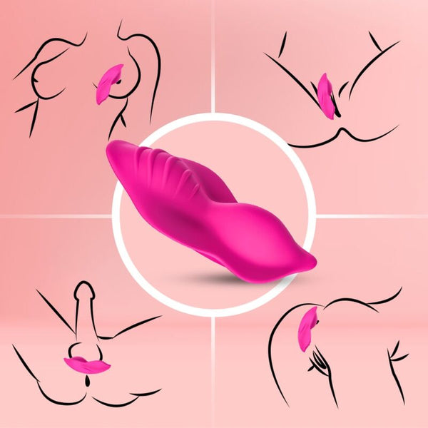 Vibrador para bragas Whisper con control remoto fucsia