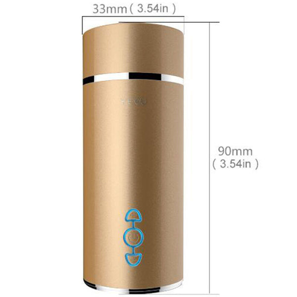 Masturbador vibrador vagina dorado
