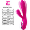 Vibrador y estimulador flexible efecto calor fucsia