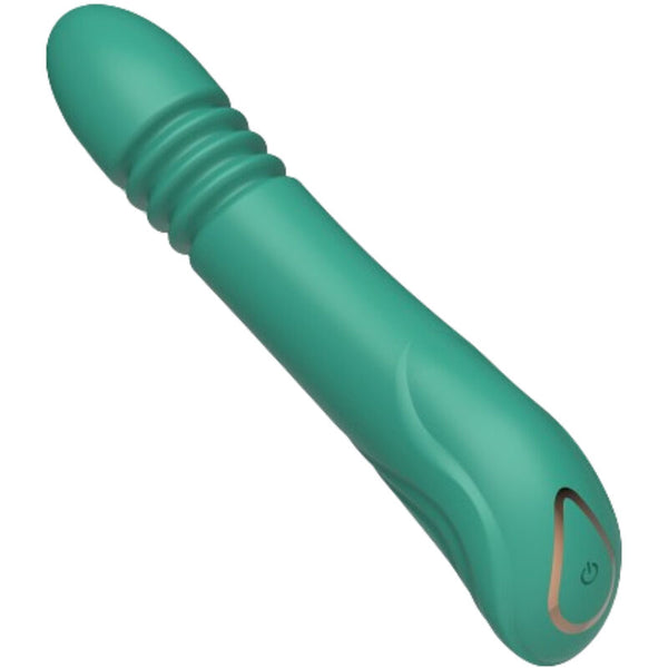 Vibrador para Punto G con movimiento de empuje verde