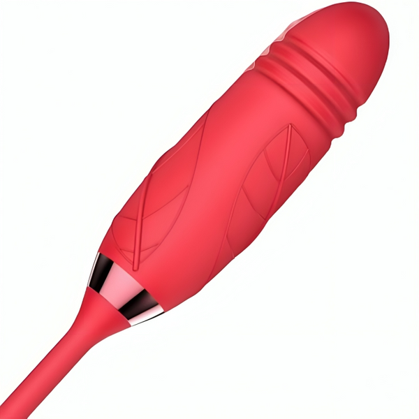 Succionador Armony Delight Flower con movimiento de empuje rojo