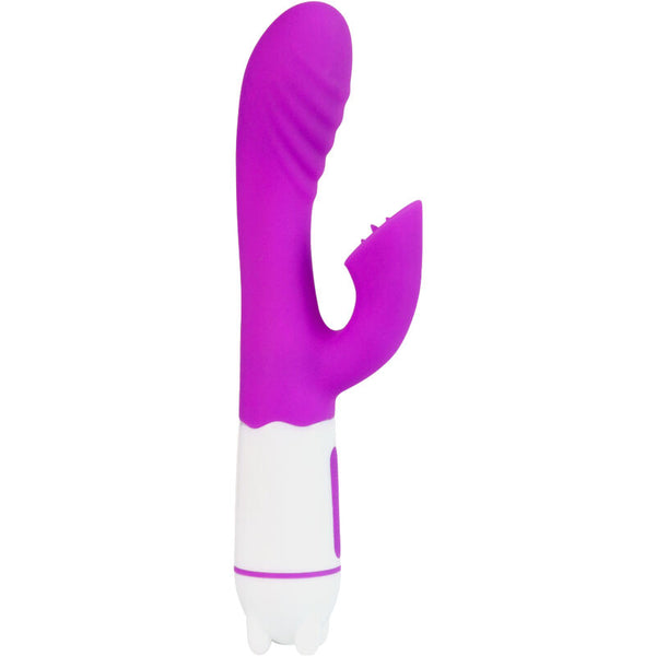 Happy vibrador y estimulador con lengua recargable violeta