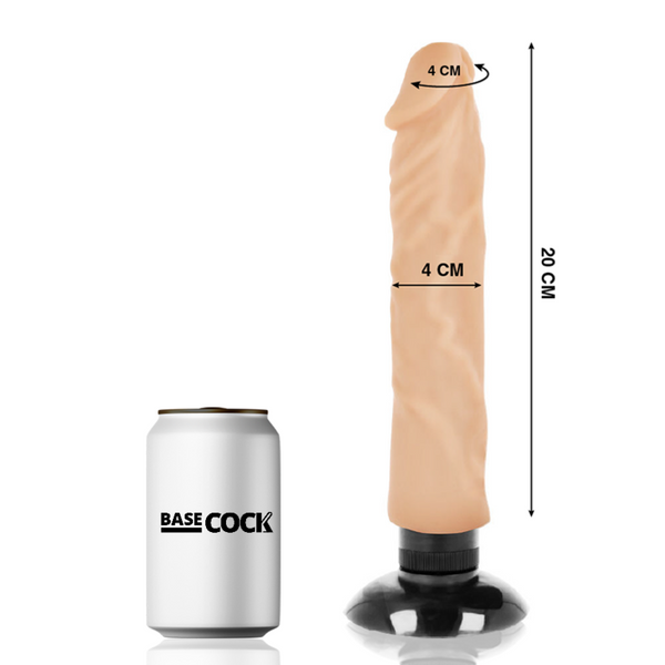 Vibrador realístico 2 1 natural negro 20 cm o 4 cm