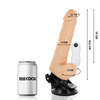 Vibrador realístico control remoto negro con testículos 19.5 cm o 4 cm