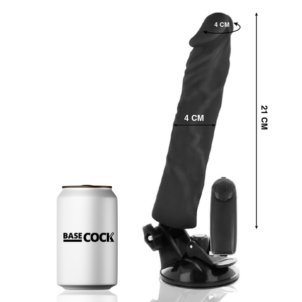 Vibrador realístico control remoto negro 21 cm o 4 cm