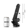 Vibrador realístico control remoto negro con testículos 19.5 cm o 4 cm